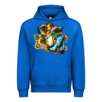 Cobalt Cow skull Cowboy boots hats sunflowers Urban Hoodie - HowdyJamesFarm