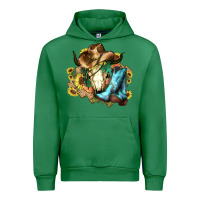 Emerald Cow skull Cowboy boots hats sunflowers Urban Hoodie - HowdyJamesFarm