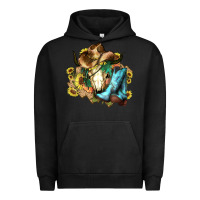 Pigment Black Cow skull Cowboy boots hats sunflowers Urban Hoodie - HowdyJamesFarm