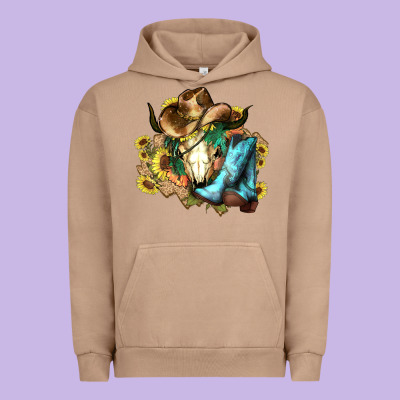 Cow Skull Cowboy Boots Hats Sunflowers Urban Hoodie Designed By Howdyjamesfarm