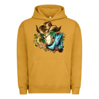Pigment Peanut Butter Cow skull Cowboy boots hats sunflowers Urban Hoodie - HowdyJamesFarm