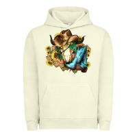 Pigment Pistachio Cow skull Cowboy boots hats sunflowers Urban Hoodie - HowdyJamesFarm