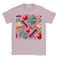 Lilac Teacher Seamless Pattern Classic Tee - BundleAndBundleShop