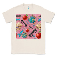 Natural Teacher Seamless Pattern Classic Tee - BundleAndBundleShop