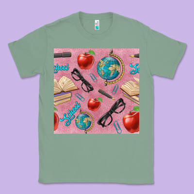 Teacher Seamless Pattern Classic Tee Designed By Bundleandbundleshop