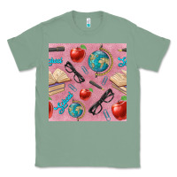 Sage Teacher Seamless Pattern Classic Tee - BundleAndBundleShop