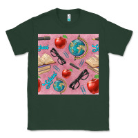 Sports Green Teacher Seamless Pattern Classic Tee - BundleAndBundleShop