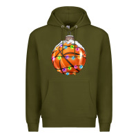 Army Green Christmas Basketball Premium Hoodie - RanaPortraitStore