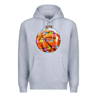 Heather Grey Christmas Basketball Premium Hoodie - RanaPortraitStore