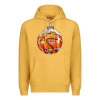 Mustard Christmas Basketball Premium Hoodie - RanaPortraitStore