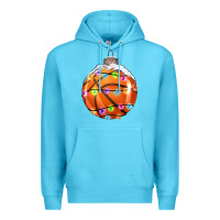 Ocean Blue Christmas Basketball Premium Hoodie - RanaPortraitStore