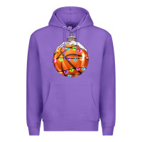 Purple Christmas Basketball Premium Hoodie - RanaPortraitStore