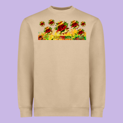 Juneteenth Sunflowers Libbey Glass Heavyweight Sweatshirt Designed By Hra Design Shop