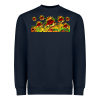 Navy juneteenth sunflowers libbey glass Heavyweight Sweatshirt - HRA Design Shop