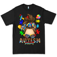 Black messy bun autism mom Premium Tee - RanaPortraitStore