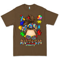 Cacao messy bun autism mom Premium Tee - RanaPortraitStore