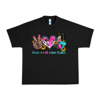 Black peace love hair stylist Urban Heavy Tee - AdoDesignShop