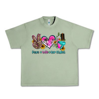 Peace Love Hair Stylist Urban Heavy Tee | Teevron