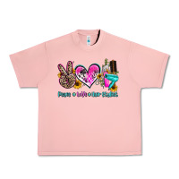 Salmon peace love hair stylist Urban Heavy Tee - AdoDesignShop