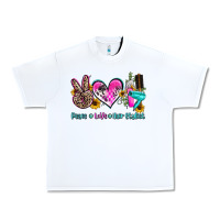 White peace love hair stylist Urban Heavy Tee - AdoDesignShop