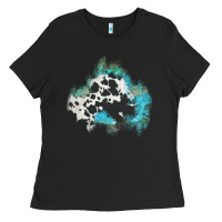 Black cowhide turquoise patch Ladies Tee - AdoDesignShop