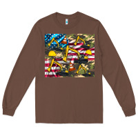 Chestnut excavator American flag Long Sleeve Tee - Artiststas
