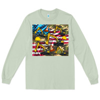 Matcha excavator American flag Long Sleeve Tee - Artiststas