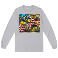 Moon Dust excavator American flag Long Sleeve Tee - Artiststas