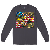 Smoke excavator American flag Long Sleeve Tee - Artiststas