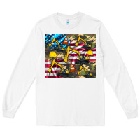 White excavator American flag Long Sleeve Tee - Artiststas