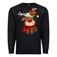 Black christmas baby deer Premium Sweatshirt - MaliasSmallBusiness