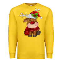 Lemon christmas baby deer Premium Sweatshirt - MaliasSmallBusiness