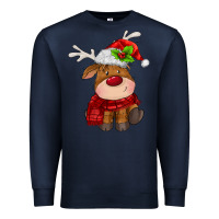Navy christmas baby deer Premium Sweatshirt - MaliasSmallBusiness