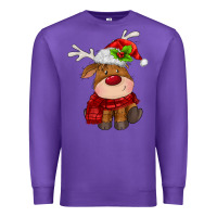 Purple christmas baby deer Premium Sweatshirt - MaliasSmallBusiness