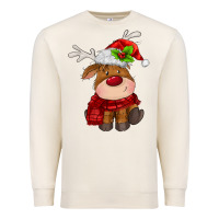 Sandshell christmas baby deer Premium Sweatshirt - MaliasSmallBusiness