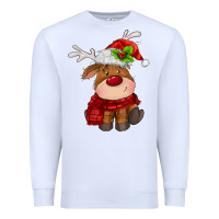 White christmas baby deer Premium Sweatshirt - MaliasSmallBusiness