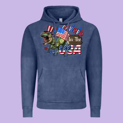 Rawrrr In The Usa 4th Of July Vintage Hoodie Designed By Cowgirlartshop