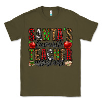 Army Green santa's favorite teacher assistant Classic Tee - Jasminsmagicworld