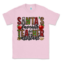 Bubblegum Pink santa's favorite teacher assistant Classic Tee - Jasminsmagicworld