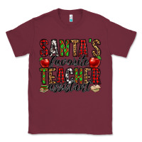 Burgundy santa's favorite teacher assistant Classic Tee - Jasminsmagicworld