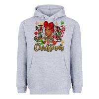 Heather Grey christmas joy black woman Heavyweight Hoodie - MaliasSmallBusiness