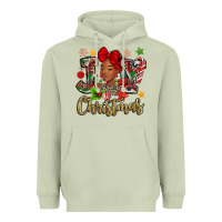Matcha christmas joy black woman Heavyweight Hoodie - MaliasSmallBusiness