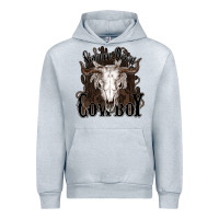 Heather Grey Simmer down Cowboy Urban Hoodie - HowdyJamesFarm