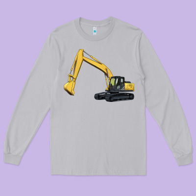 Excavator Long Sleeve Tee Designed By Artiststas