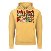 Vintage Mustard afro santa's favorite volleyball player for christ Vintage Hoodie - FaDigitalArtStudio