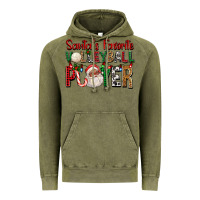 Vintage Olive afro santa's favorite volleyball player for christ Vintage Hoodie - FaDigitalArtStudio