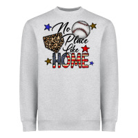 Heather Grey no place like home Heavyweight Sweatshirt - CowhideDigitalArt