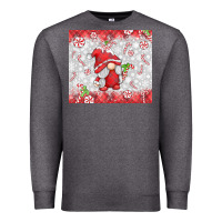 Charcoal Heather candy cane gnome Premium Sweatshirt - MaliasSmallBusiness