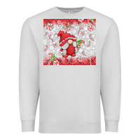 Dove Grey candy cane gnome Premium Sweatshirt - MaliasSmallBusiness