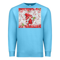 Ocean Blue candy cane gnome Premium Sweatshirt - MaliasSmallBusiness